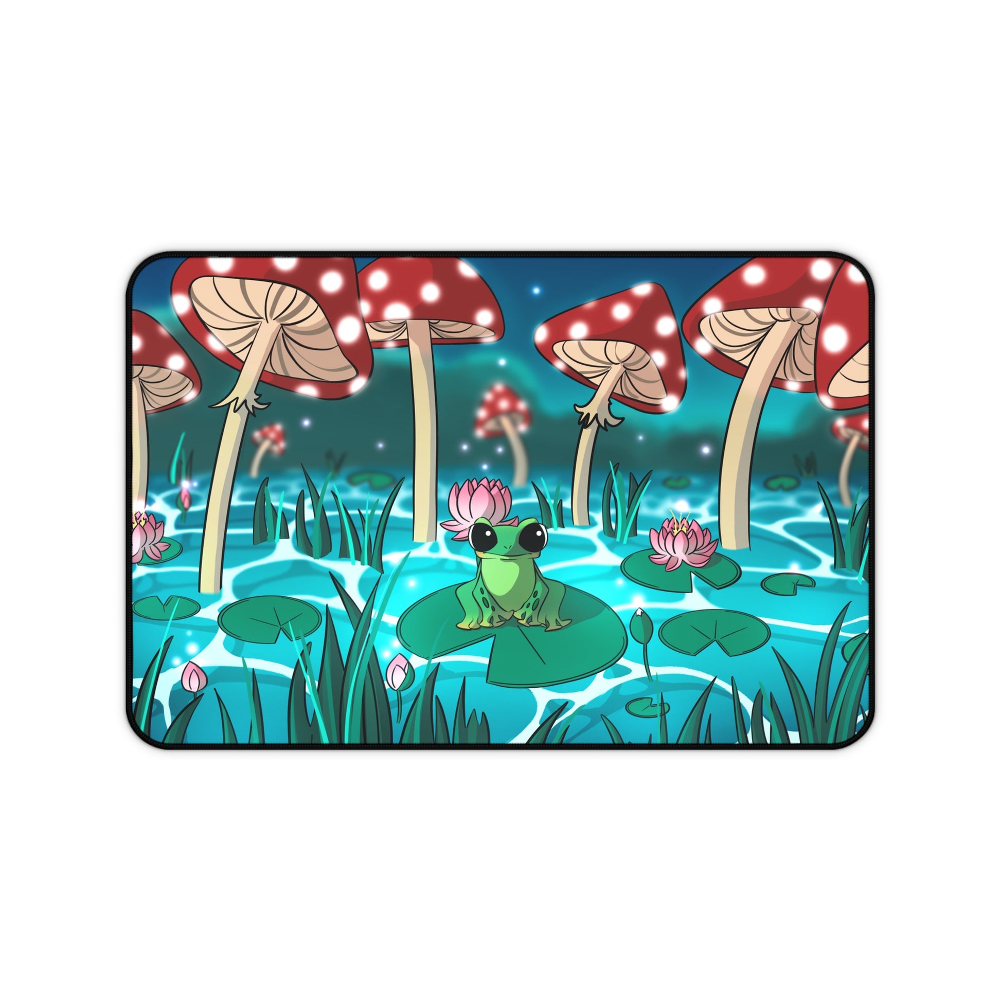 Mushroom Frog Desk Mat