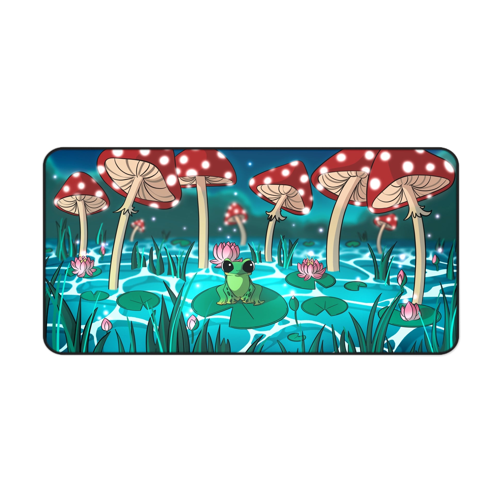 Mushroom Frog Desk Mat