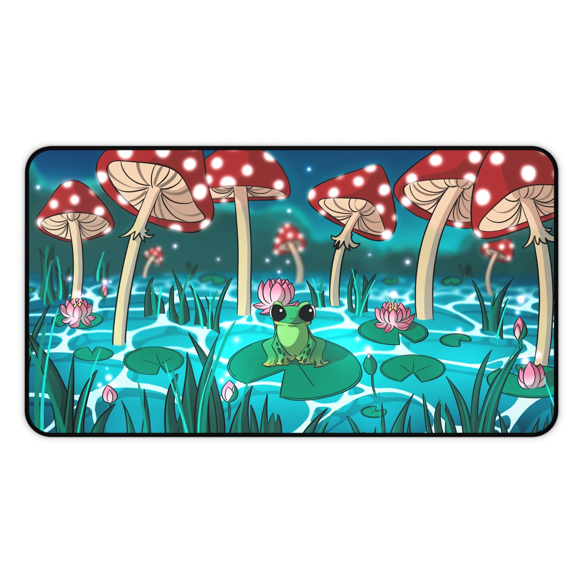 Mushroom Frog Desk Mat